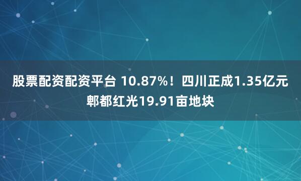 股票配资配资平台 10.87%！四川正成1.35亿元郫都红光19.91亩地块