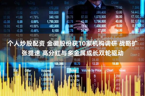 个人炒股配资 金徽股份获10家机构调研 战略扩张提速 高分红与多金属成长双轮驱动