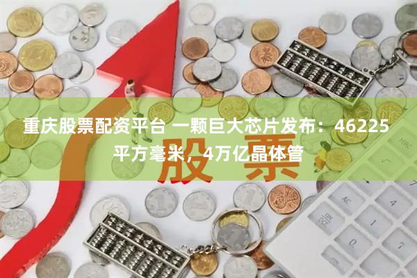 重庆股票配资平台 一颗巨大芯片发布：46225 平方毫米，4万亿晶体管